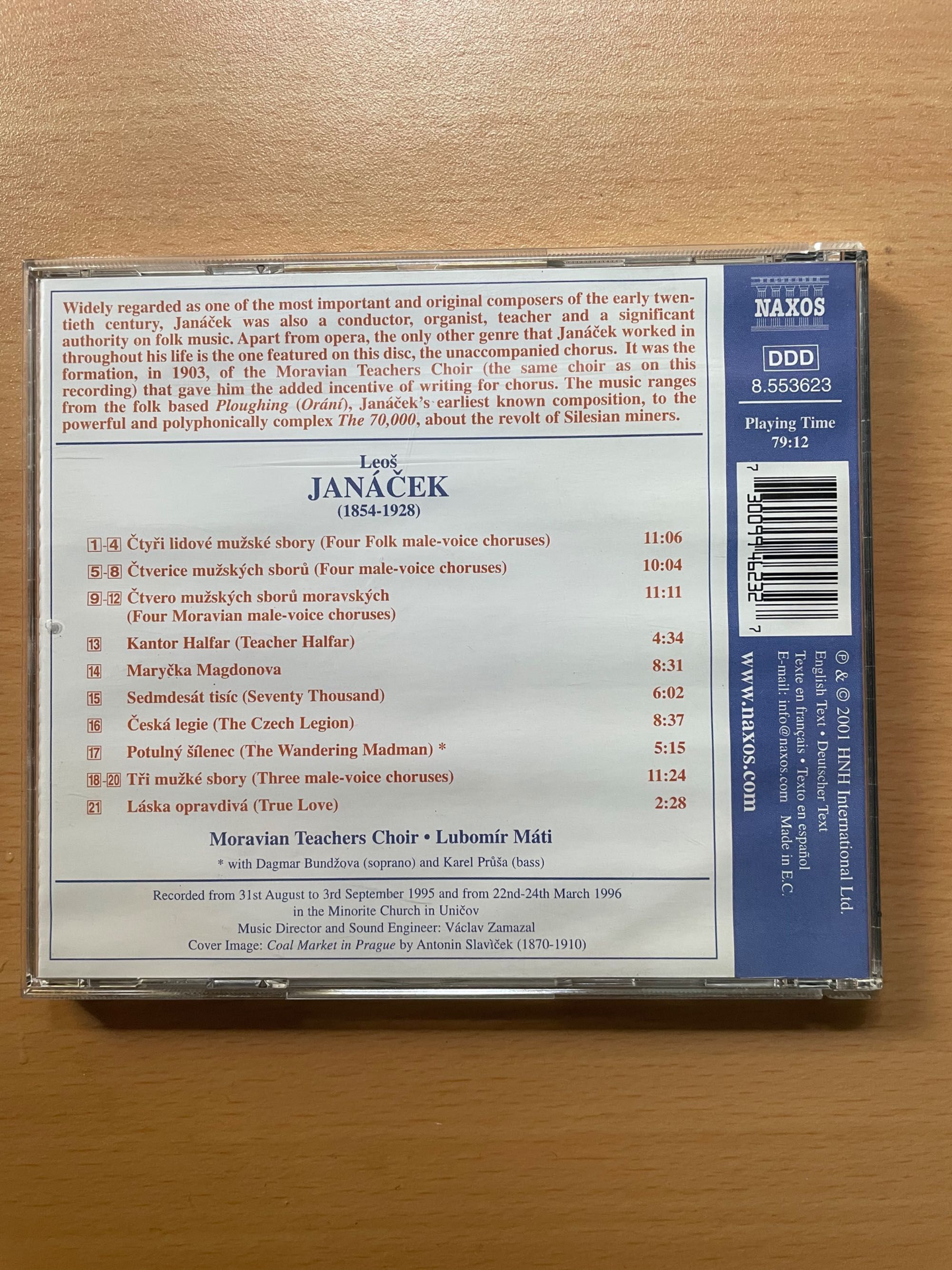 CD Janáček: Choruses For Male Voices