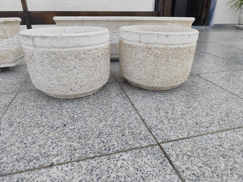 Floreiras de exterior de betão e marmorite