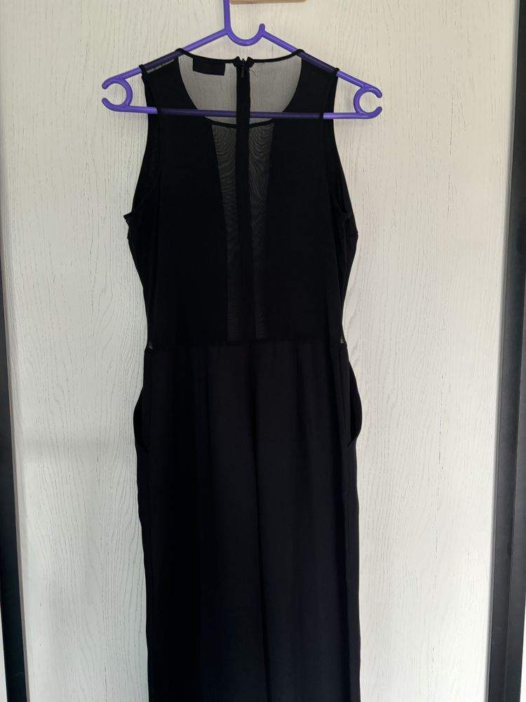 Czarny kombinezon dlugi topshop