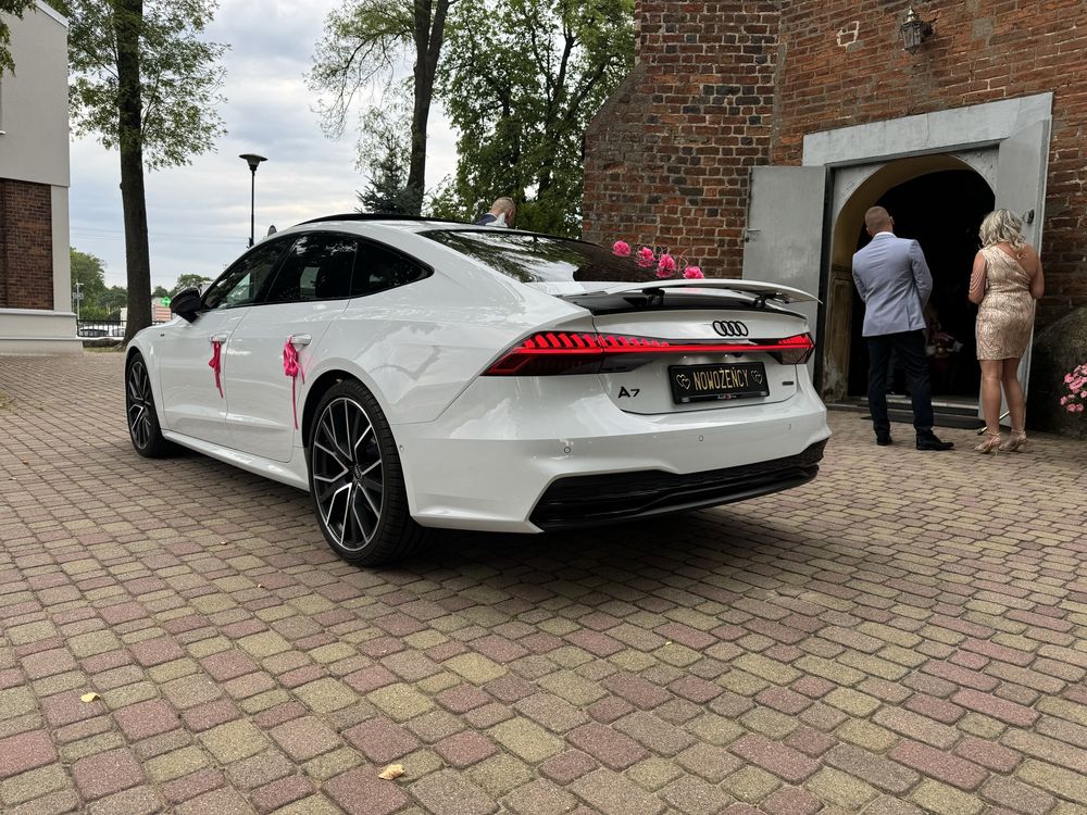 Nowe Białe Audi A7 - Auto do Ślubu Wesela