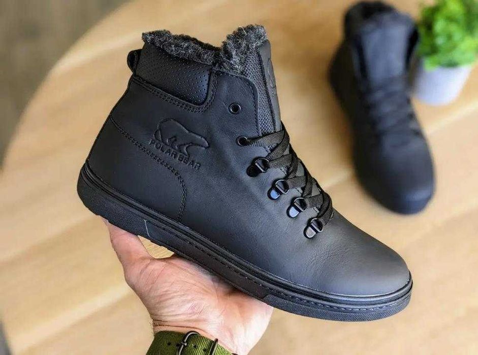 Чоловічі зимові черевики натуральна шкіра Ботинки мужские зимние кожа