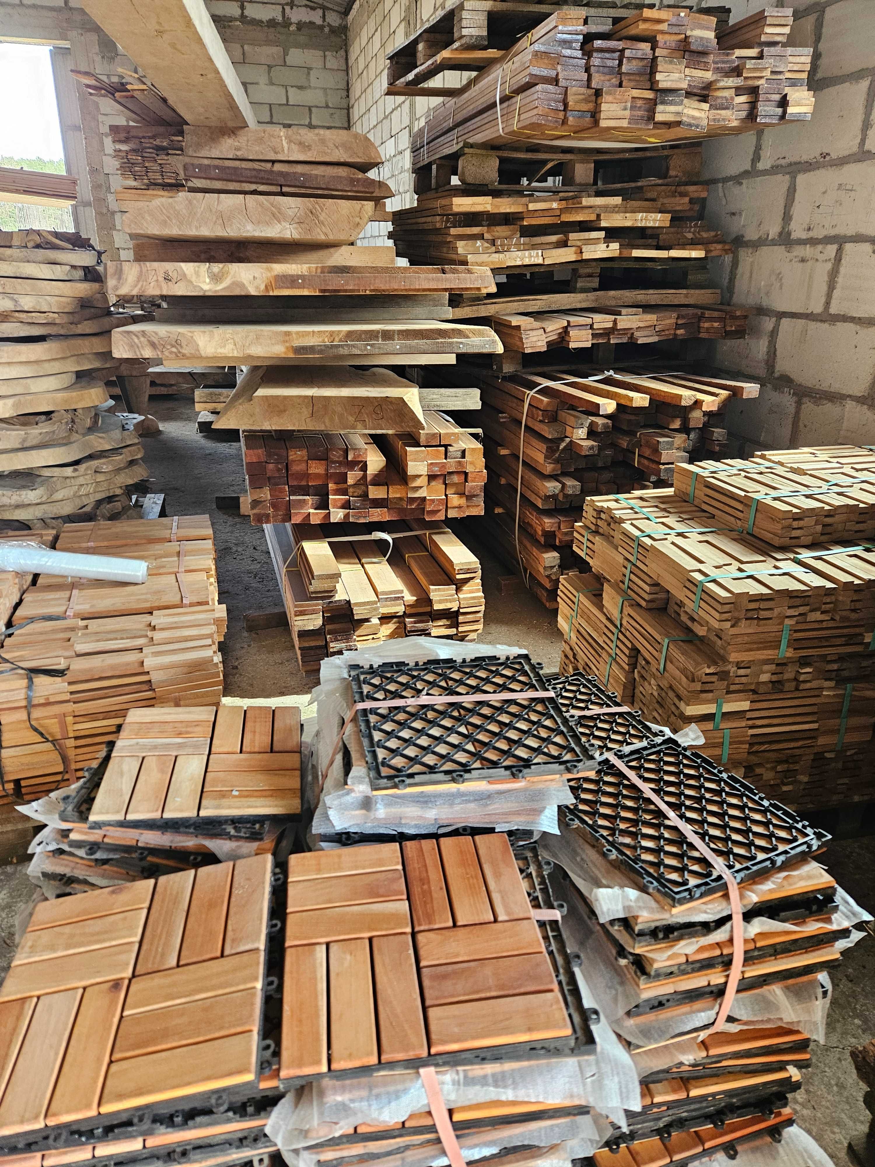 taras z drewna egzotycznego bangkirai, mahoń, teak