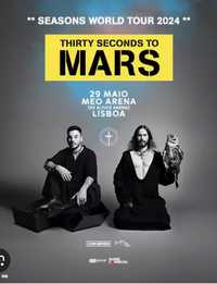 2 bilhetes 30 Seconds to Mars