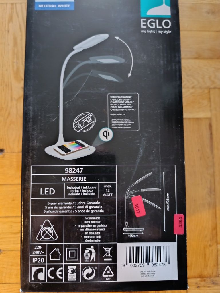 Lampka biurkowa LED z ładowarką indukcyjną iPhone