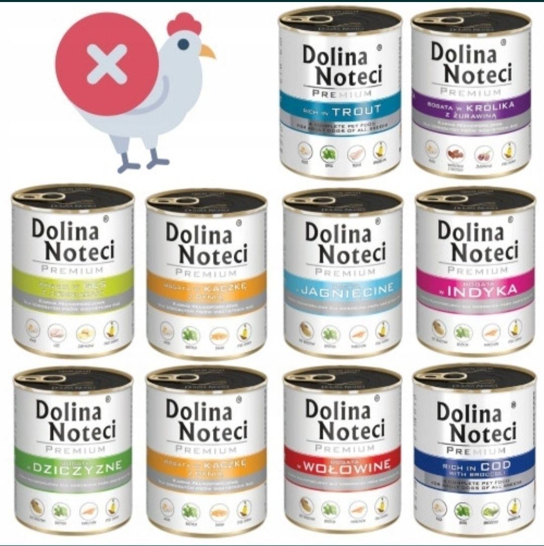 Dolina Noteci Premium 10x800g Karma Mokra dla Psów Mix Bez Kurczaka