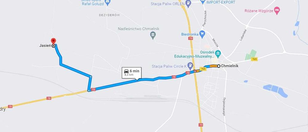 Sprzedam działki budowlane w m. Jasień, gm. Chmielnik