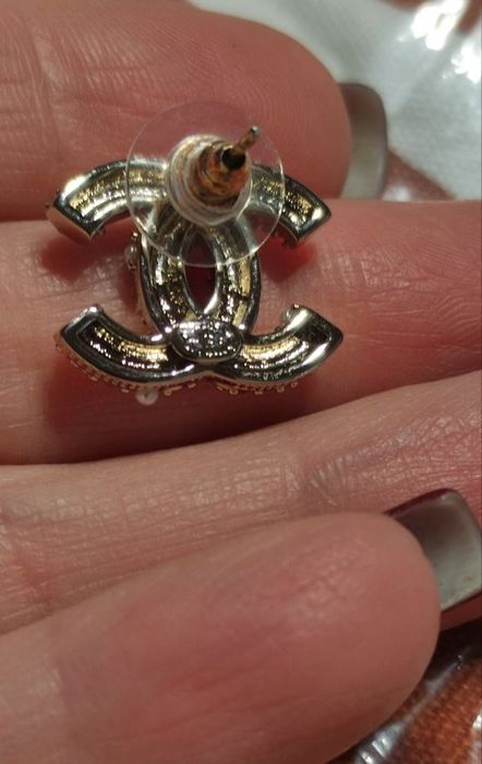 Оригінальні сережки chanel біжутерія шанель срібло