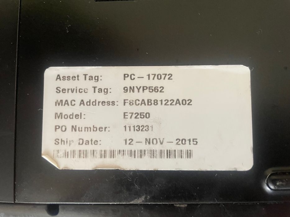 Komputer laptop dell Latitude E7250