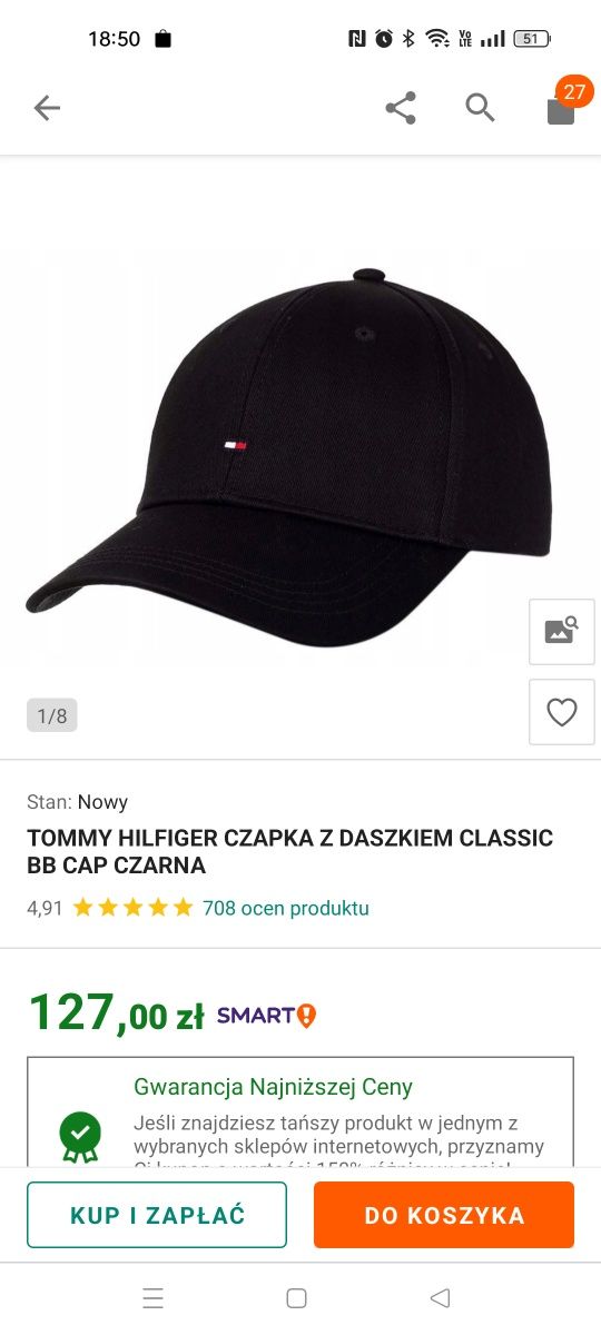 Czapka z daszkiem Tommy Hilfiger
