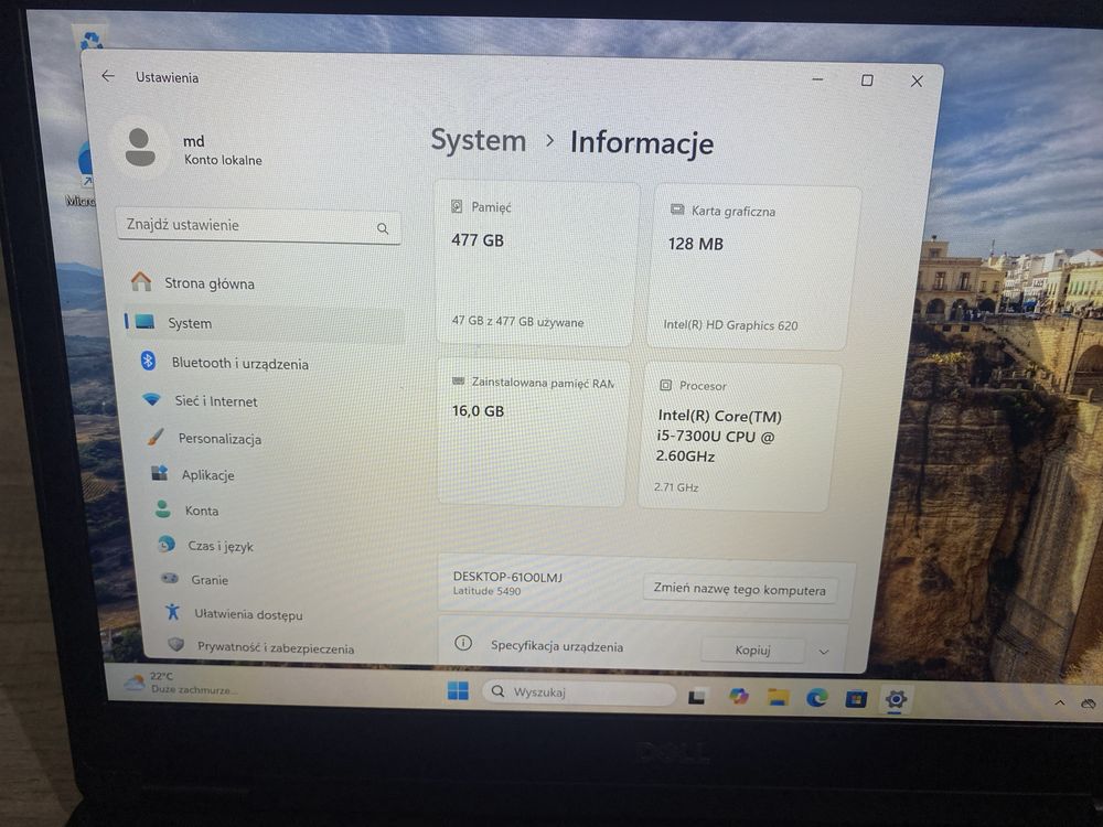 Dell Latitude 5490 Dotykowy Okazja