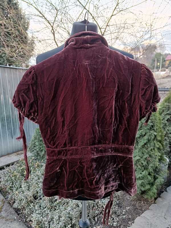 Ralph Lauren aksamitna koszula wiskoza jedwab S