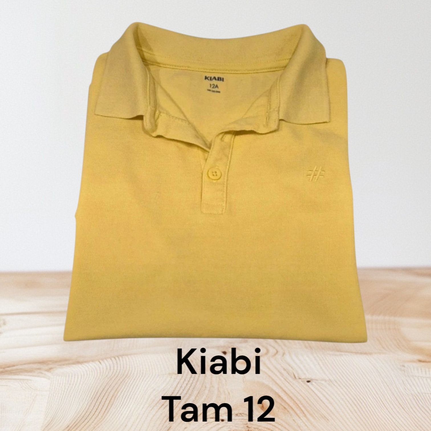Polo Kiabi Amarelo Tam 12