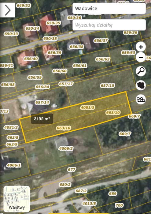 Działka 32 ary Wadowice Iwańskiego