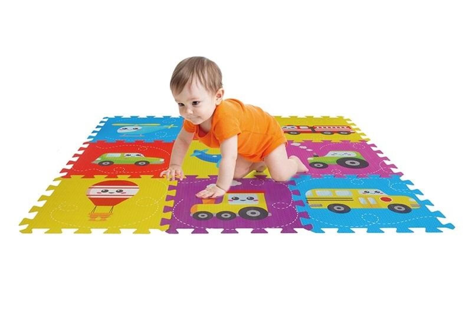 Puzzle piankowe 9 elementów Pojazdy ,306x306 mm