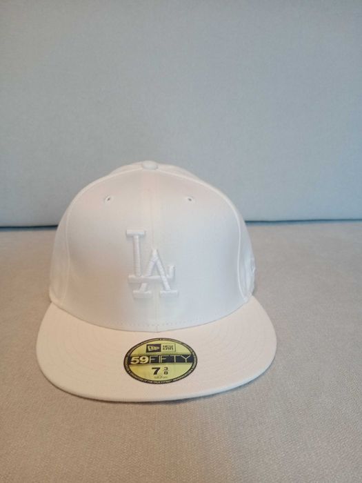 Czapka New Era Los Angeles Dodgers LA 7 3/8 58.7 cm z USA All White !!
