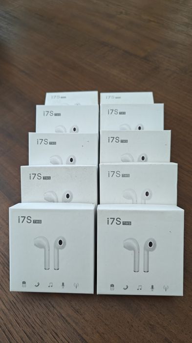 10 conjuntos de Auriculares Bluetooth I7S Novos Caixas Seladas