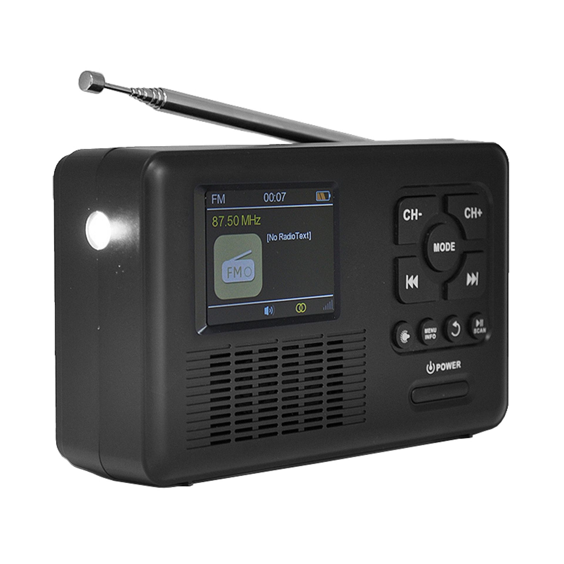 Radio DAB/FM Reflexion TRA560DAB Korbowe z latarką Bluetooth Solar USB