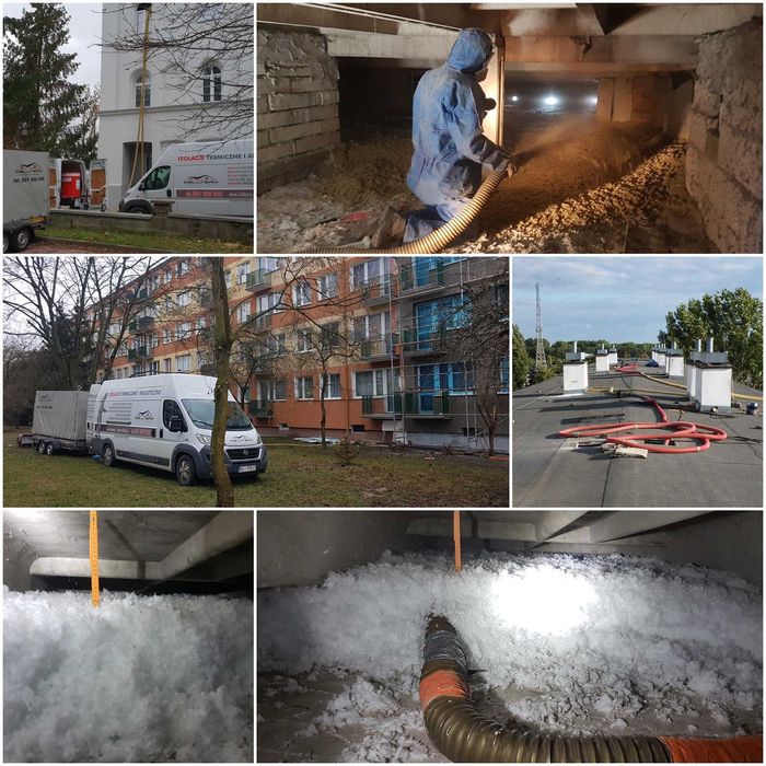 Wełna mineralna wdmuchiwana Ursa Knauf Rockwool Celuloza Ekofiber