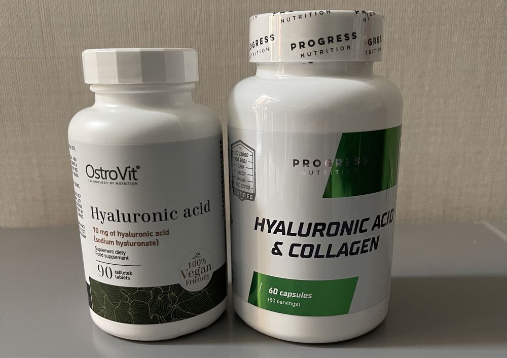 Гиалуроновая кислота Progress Hyaluronic & collagen 60т, OstroVit