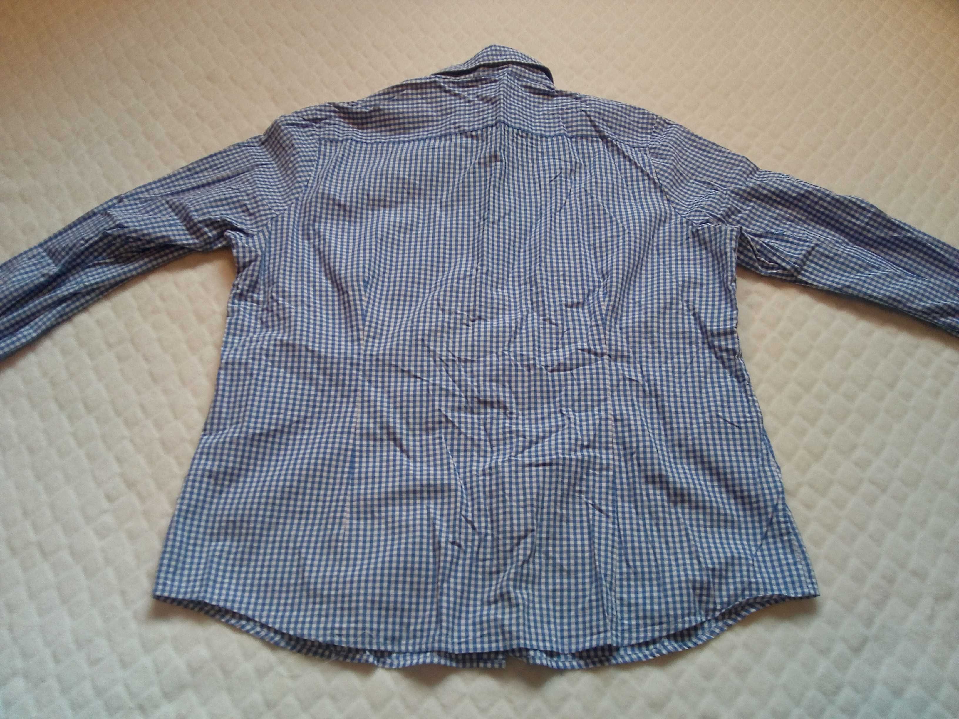 Koszula Damska, niebieska kratka - brookshire (44) (Odzież)