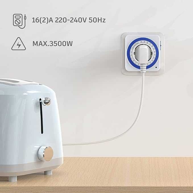 Mechaniczny timer gniazdowy 24-godzinny analogowy timer
