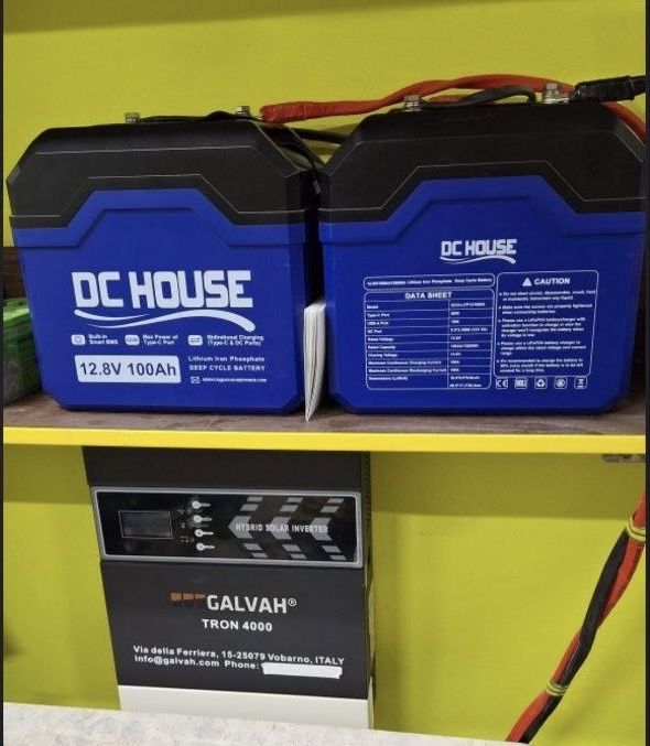 ДБЖ, Інвертор гібридний,екофлоу,блюєтті, li fe po4,100ah,24 v.