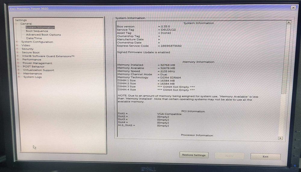 Stacja robocza Dell Precision Tower 3620