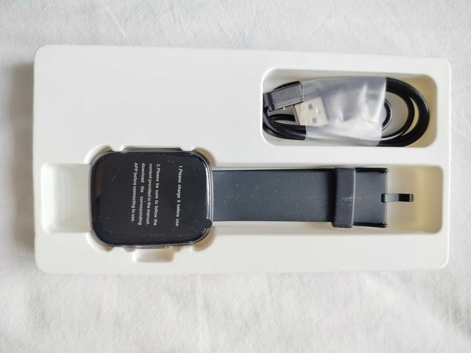Smartwatch inteligentny zegarek unisex czarny sportowy ala Apple watch