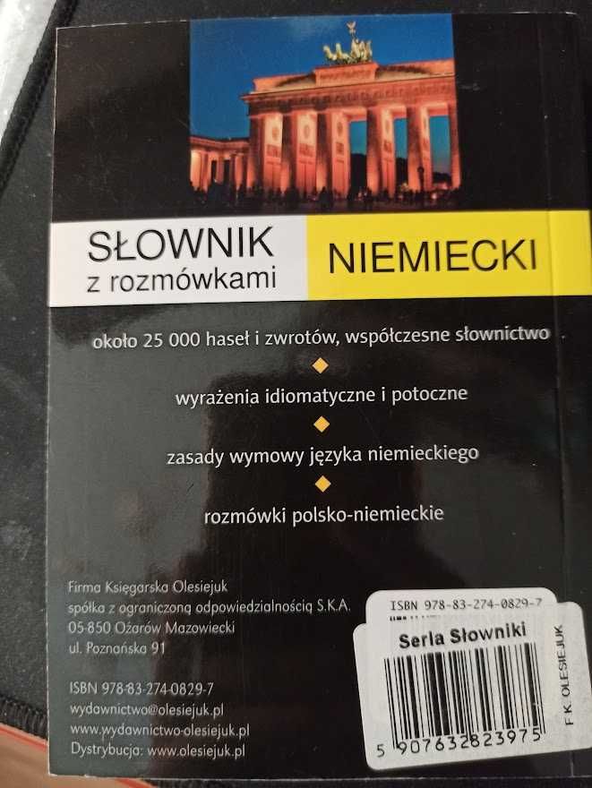 Słownik polsko niemiecki i niemiecko polski z rozmówkami