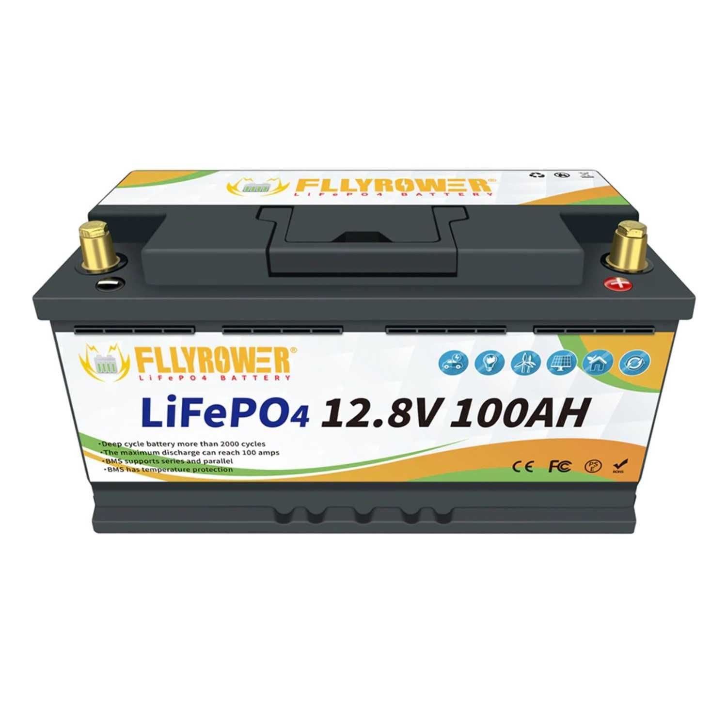 Літій-залізо-фосфатний акумулятор FLLYPOWER 12.8V 100АH LiFePO4