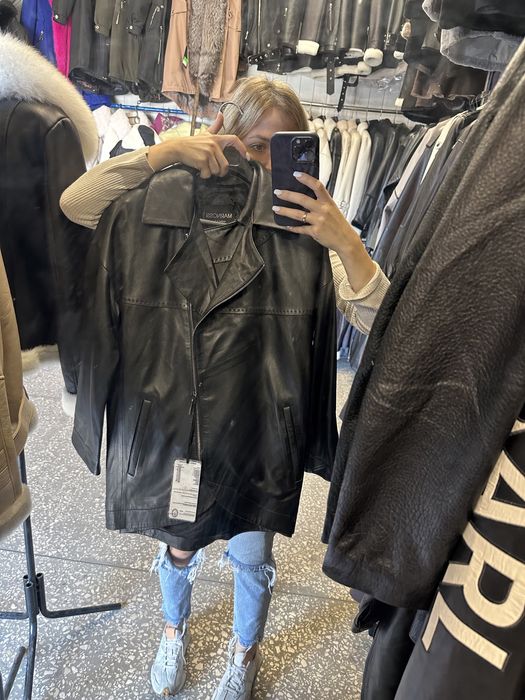 Кожана курточка великі розміри , Косуха, кожаний плащ