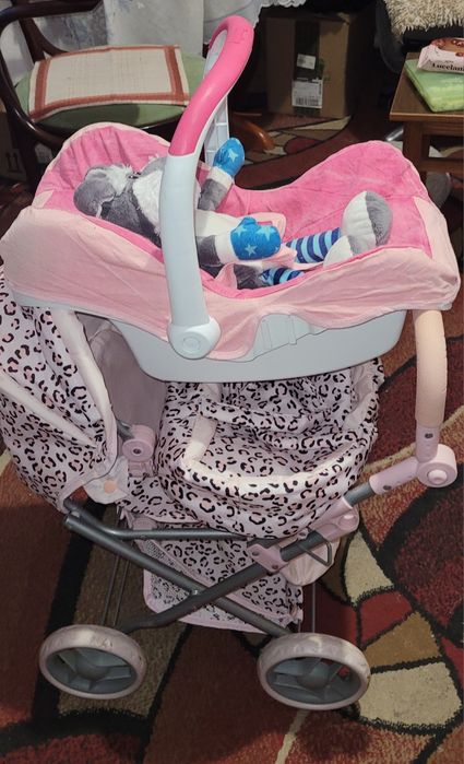 Коляска для кукол с переноской-автолюлька+ванночка