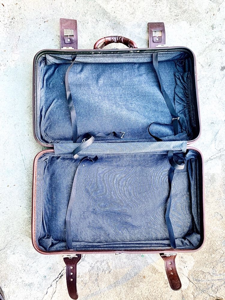 Skórzana walizka Vintage lata 60-te