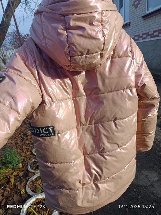 Зимова дитяча куртка дівчинка зимняя детская курточка девочка 146 р