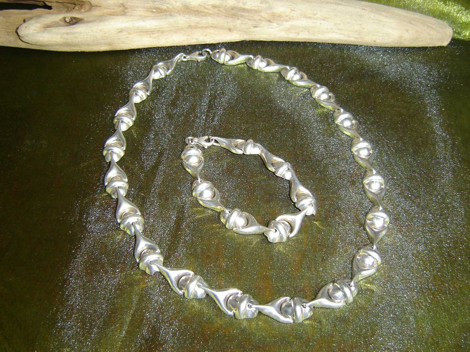 Komplet srebrny Naszyjnik i bransoletka