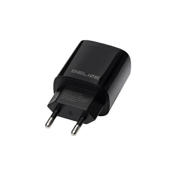 Beline Ład. Siec. 1X Usb-C 20W + Kabellightning Czarna /Black Pd 3.0