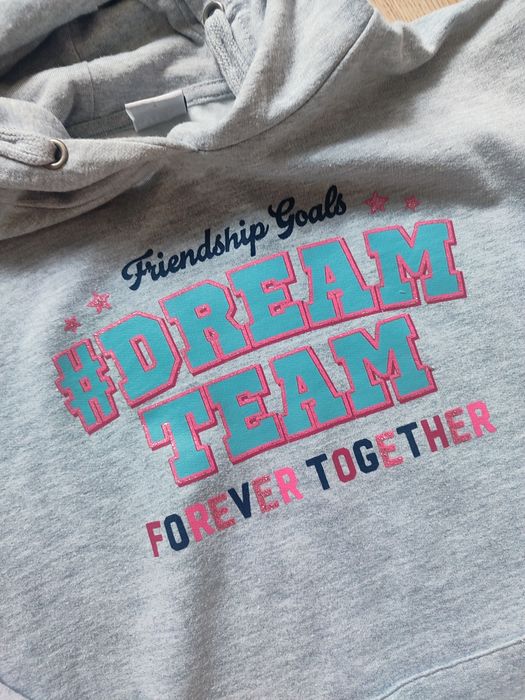 Nowa szara sukienka dresowa 146/152