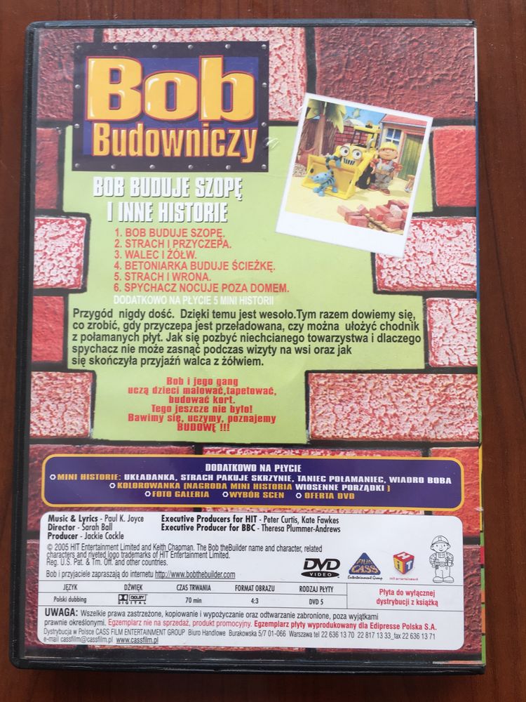 bajki bajka gra Bob Budowniczy Świnka Peppa dla dzieci DVD CD-ROM PC