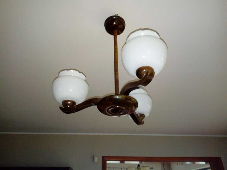 Lampa sufitowa drewniana