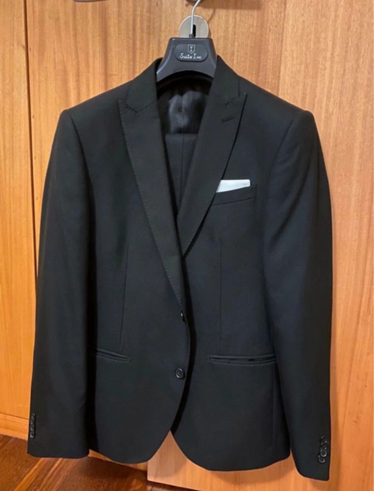 Fato homem preto Suits Inc