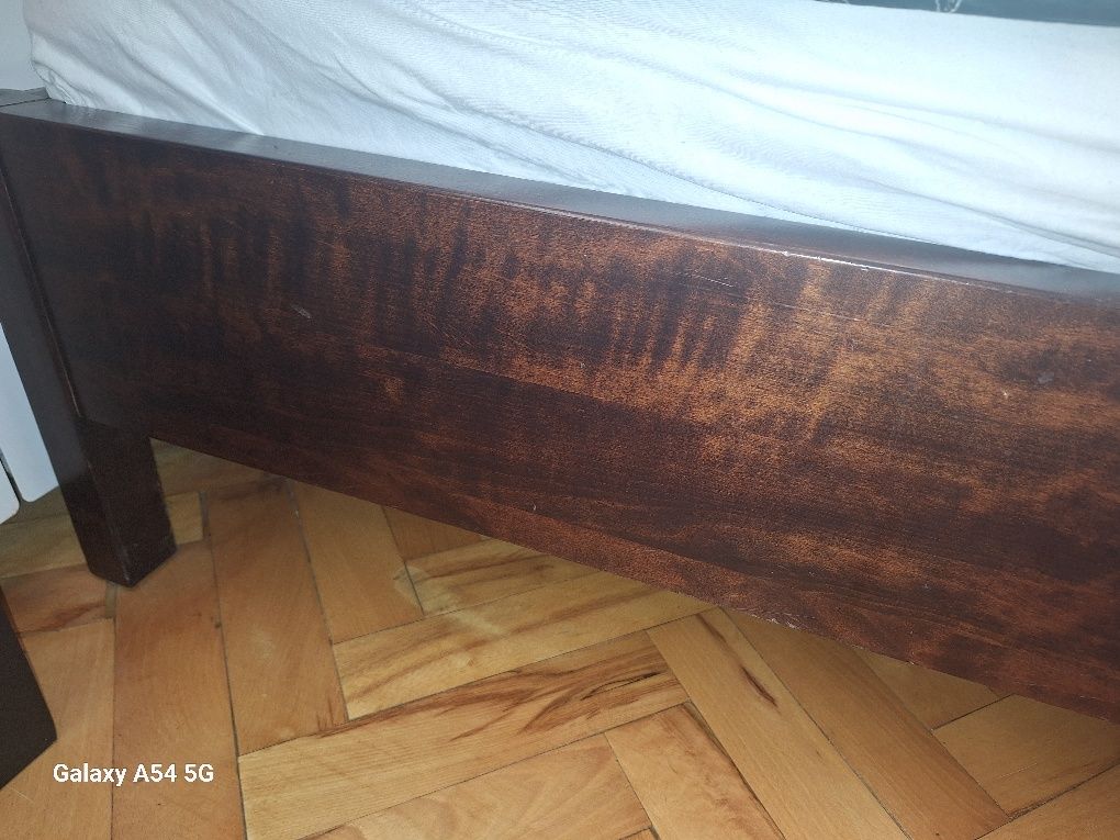 Łóżko sypialnia drewniana dąb palisander 160x200