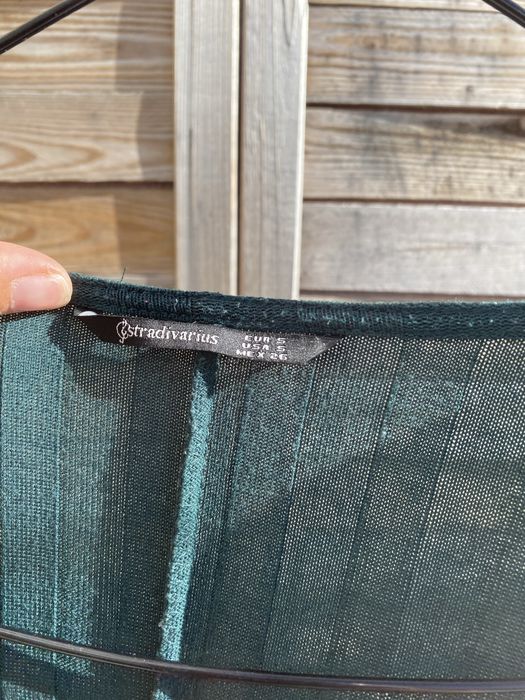 Vestido malha verde da Stradivarius