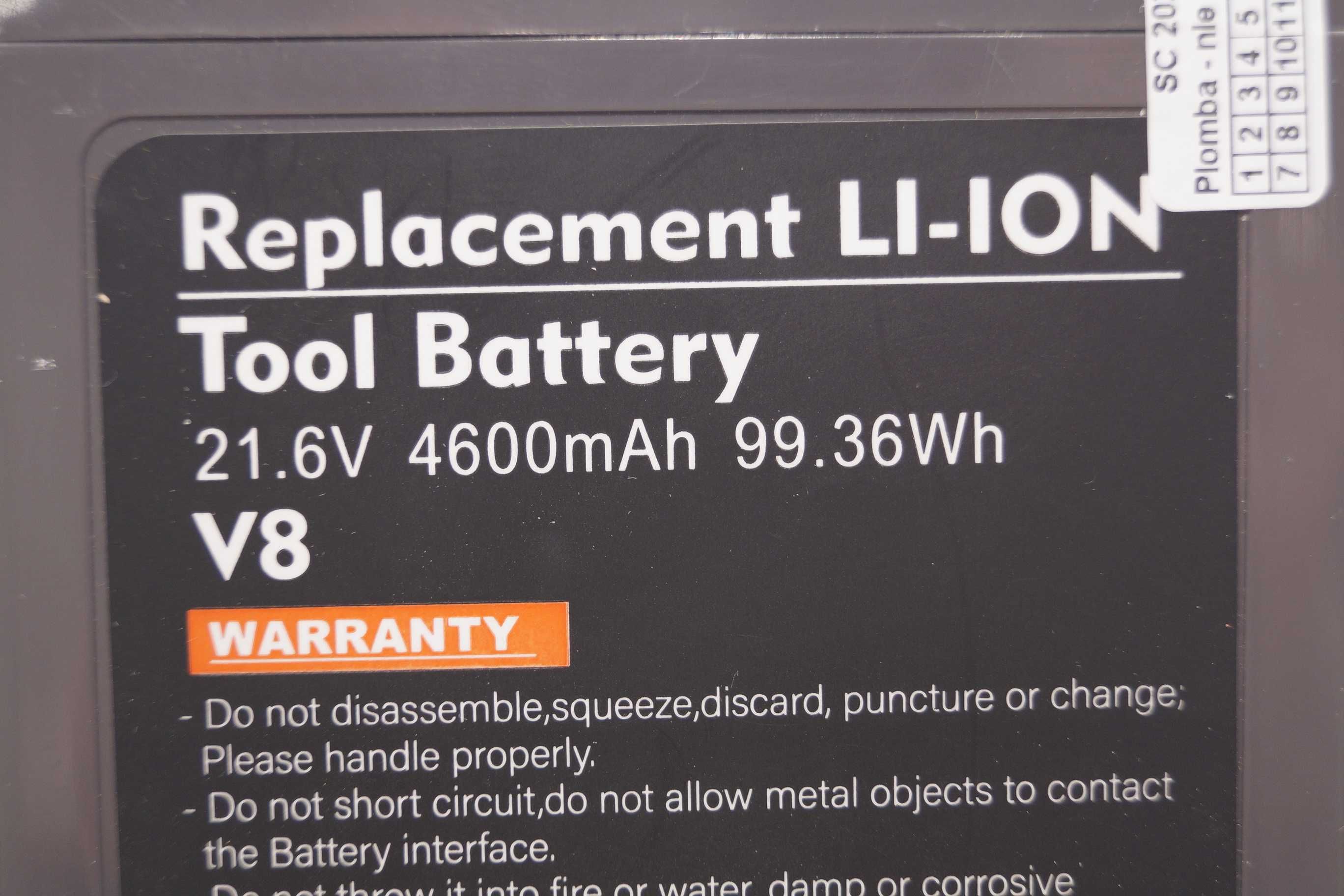 1103 Bateria akumulator li-ion 21.6V 4600MAH do DYSON V8 SV10 zamienna