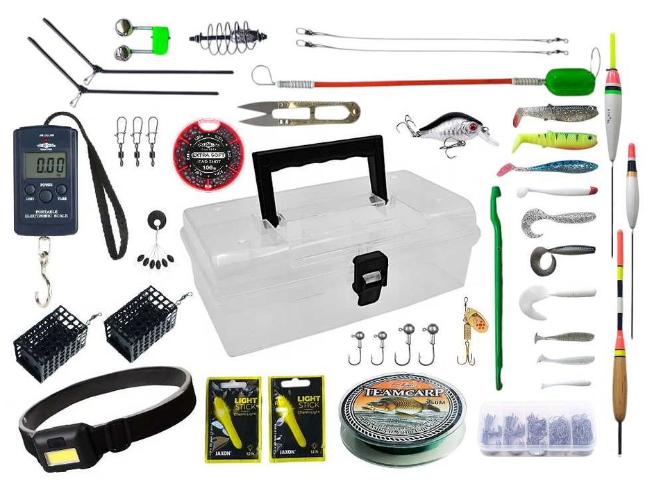 Zestaw wędkarski dla początkujących spławikowy spinningowy gruntowy