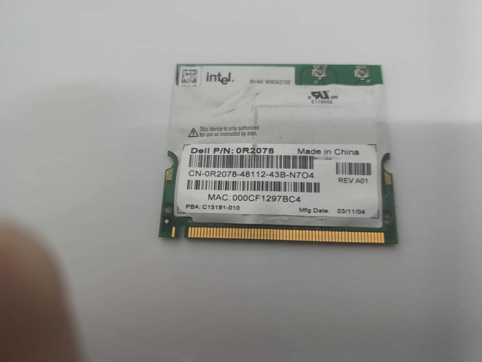 Oryginalna Karta WIFI intel WM3A2100 do Dell Latitude D600.