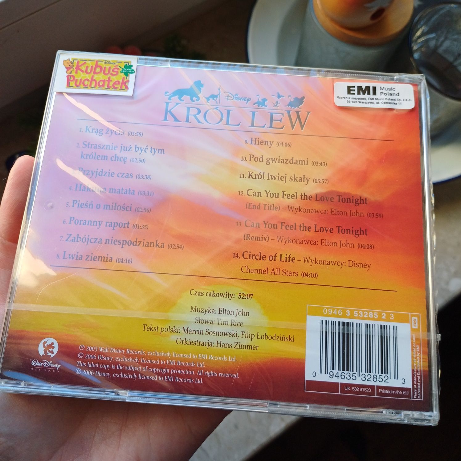 Król Lew 2006 płyta z muzyką z filmu stan fabryczny zafoliowana