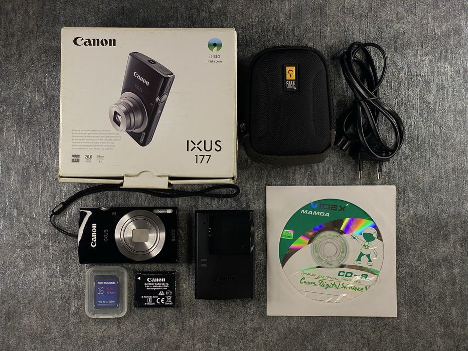 Cnon IXUS 177 HD (ELPH180) 20.0 MP 8xZoom Ідеальний стан,повний компеу