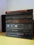 Wieża stereo, retro, Schneider radio, gramofon, magnetofon, CD