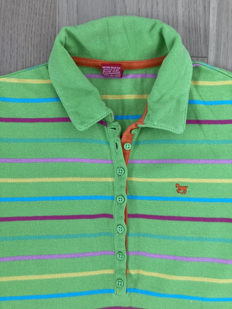 Koszulka polo jasnozielona paski U.S. Polo Assn. r. M