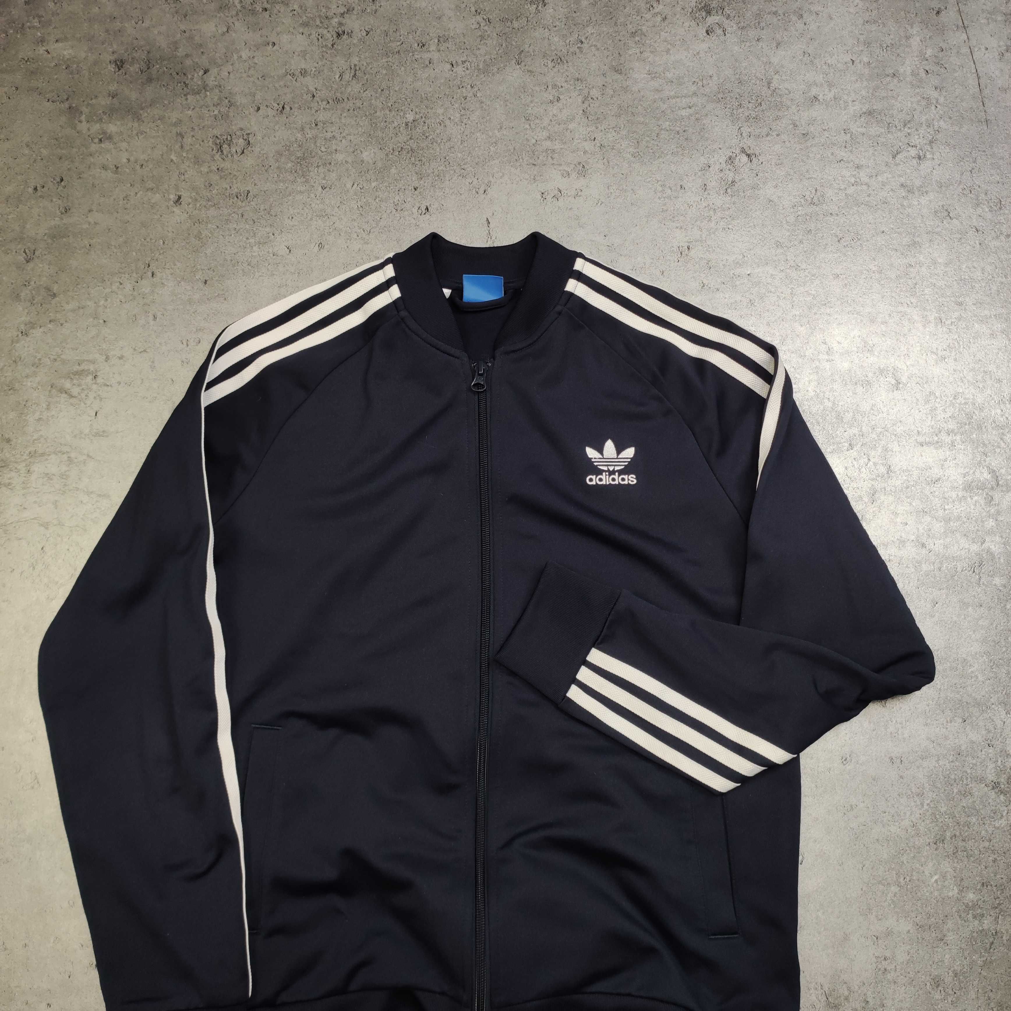 DAMSKA Bluza rozpinana PREMIUM Bomberka 3 Paski Adidas Originals Haft